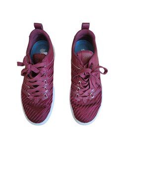 K•Swiss 05633-634 Red Burgundy Knit Woven Sneakers shoes Size 8.5